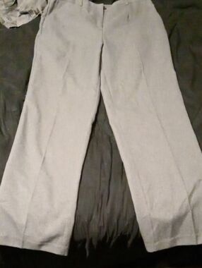 Women's Light Gray Tailored Dress Pants